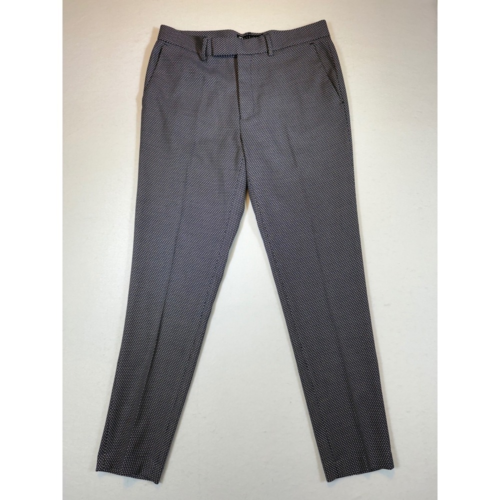 ASOS DESIGN Women's Dress Pants Geometric Pattern Black Beige Size 34